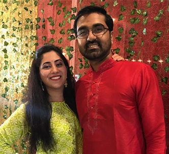 Happy couple at HM event